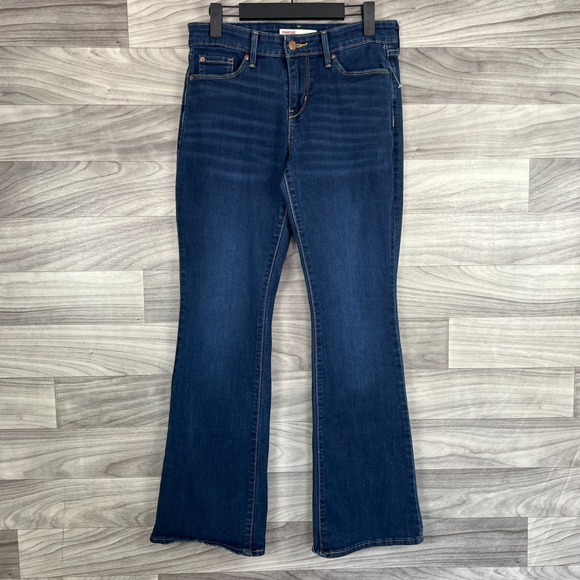 Signature by Levi Strauss & Co. Bootcut Jeans Womens 26X32 (28x29) Blue Mid-Rise - Picture 6 of 12